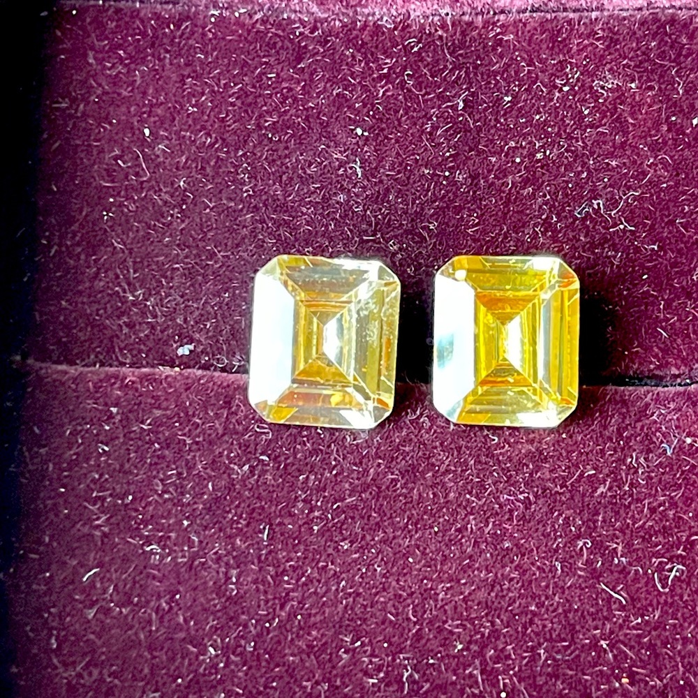 Natural Zircon-Cushion cut matching pair